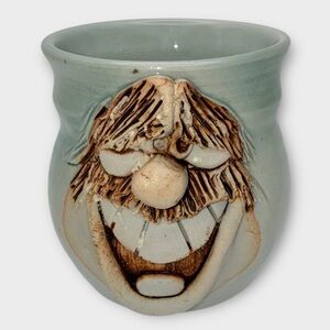 Funny Face Vintage Ceramic Pottery Mug